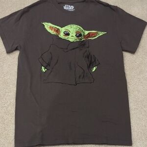 Star Wars Mens Shirt Sz S (34/36) - Black with Green Design